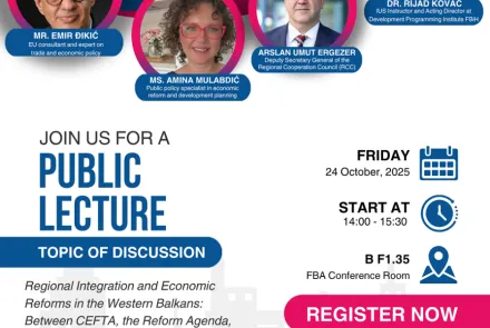 FBA Public Lecture: Regional Integration and Economic Reforms in the Western Balkans: Between CEFTA, the Reform Agenda, and the EU