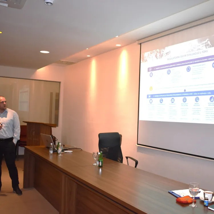Assistant Professor Dr. Edo Omerčević Speaks on Mid-Term Evaluations at Regional Development Planning Meeting